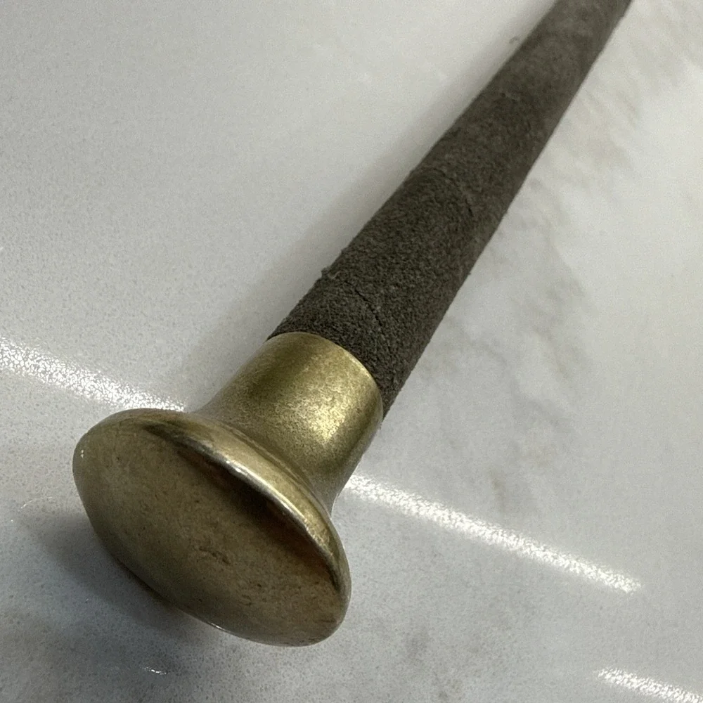 Vintage County Handmade Equestrian Black Leather Riding Crop Whip 20.5